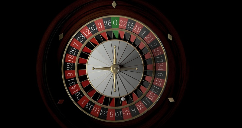 Imagen de una ruleta de casino tomada desde arriba.
