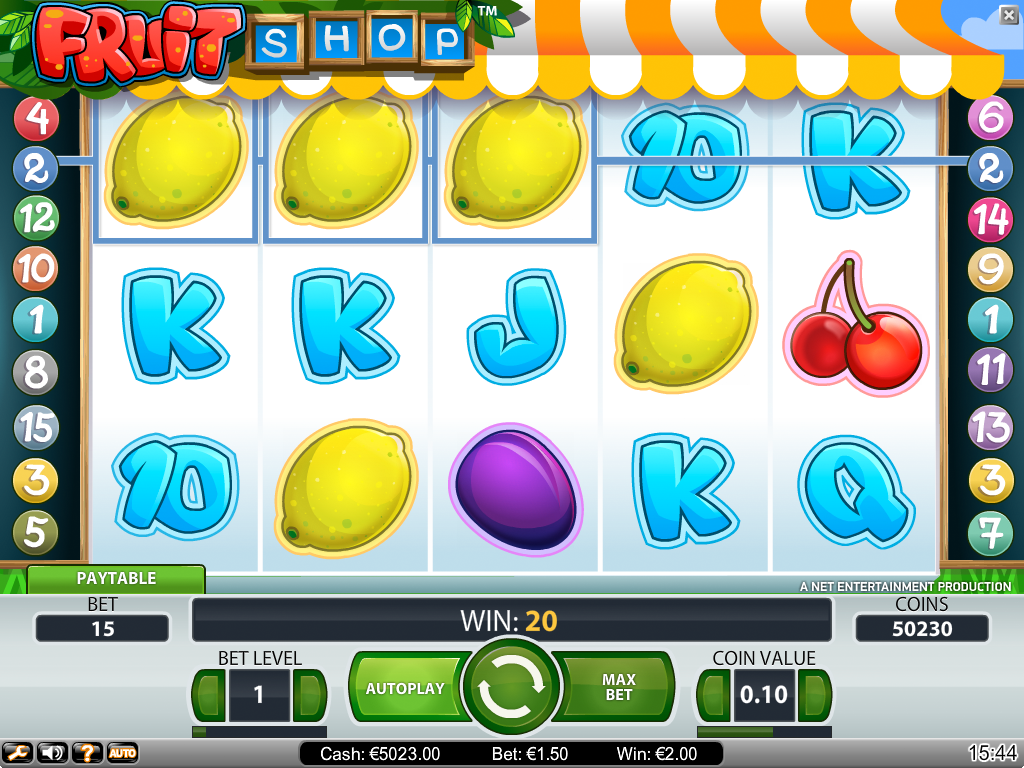Entra en un paraíso frutal con la slot Fruit Shop