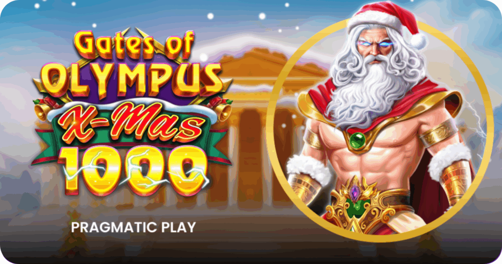 Imagen promocional del juego Gates of Olympus X-Mas 1000 de Pragmatic Play