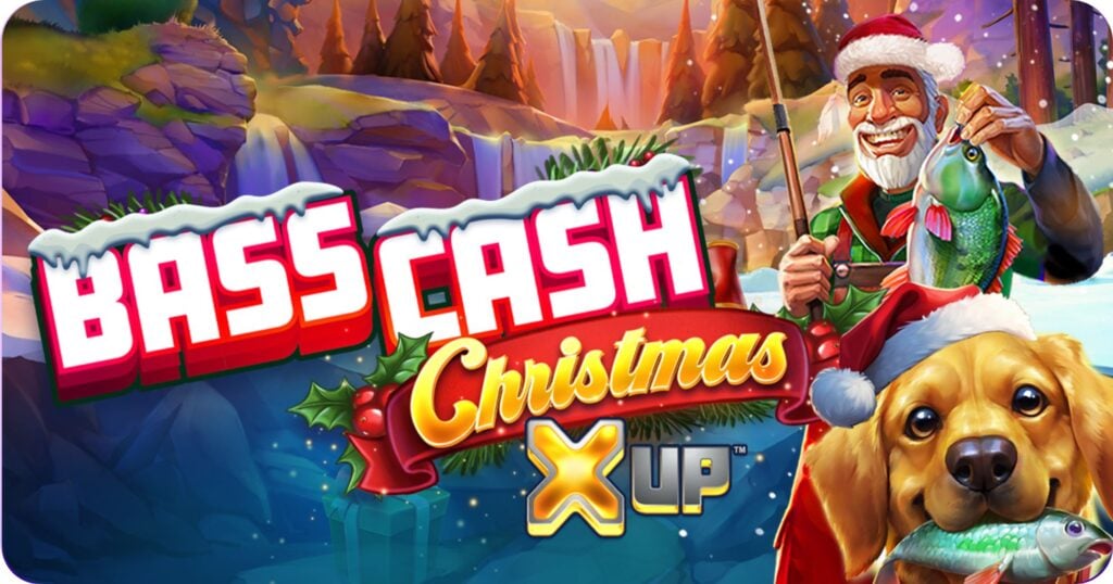 Imagen promocional de la slot “Bass Cash Christmas X UP",con temática navideña.