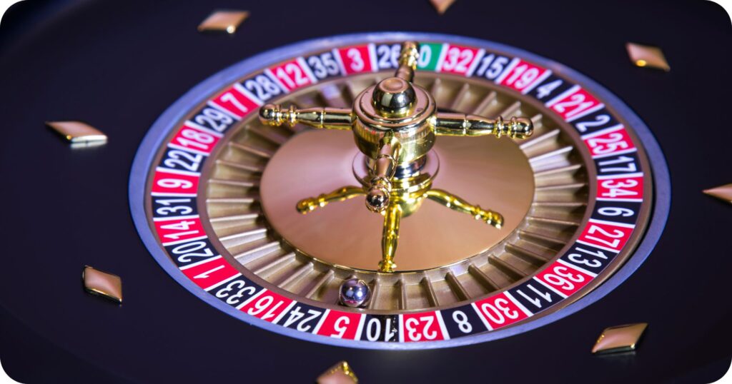 Ruleta de casino vista desde arriba