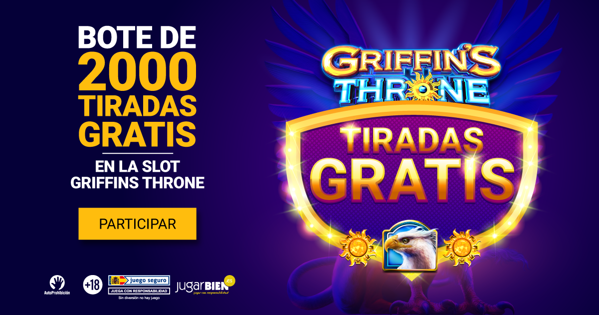 2.000 tiradas gratis en Griffin’s Throne