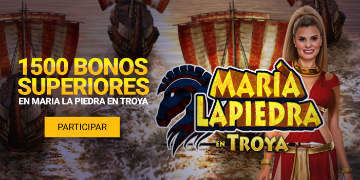 ¡Consigue 5 bonos superiores para la slot María Lapiedra en Troya!