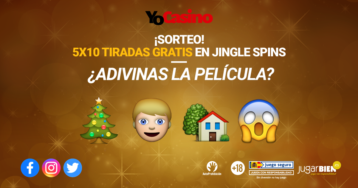 ¡Sorteo navideño! 5×10 Tiradas Gratis en Jingle Spin ??
