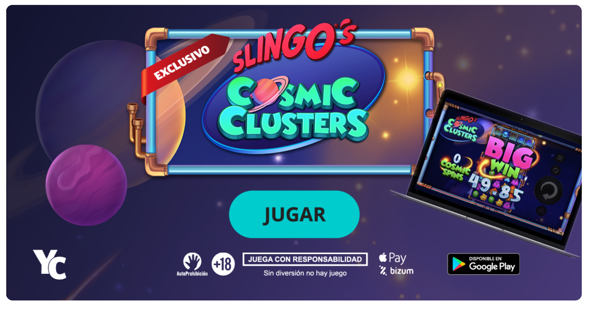 Embárcate en una aventura cósmica: Cosmic Clusters una reseña de juego de Slingo