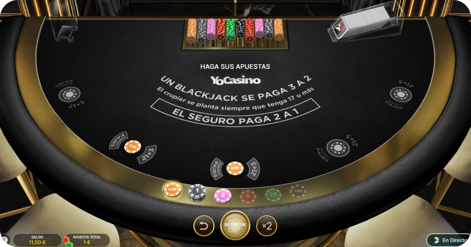 Cuándo pedir, plantarse, doblar o dividir en el blackjack