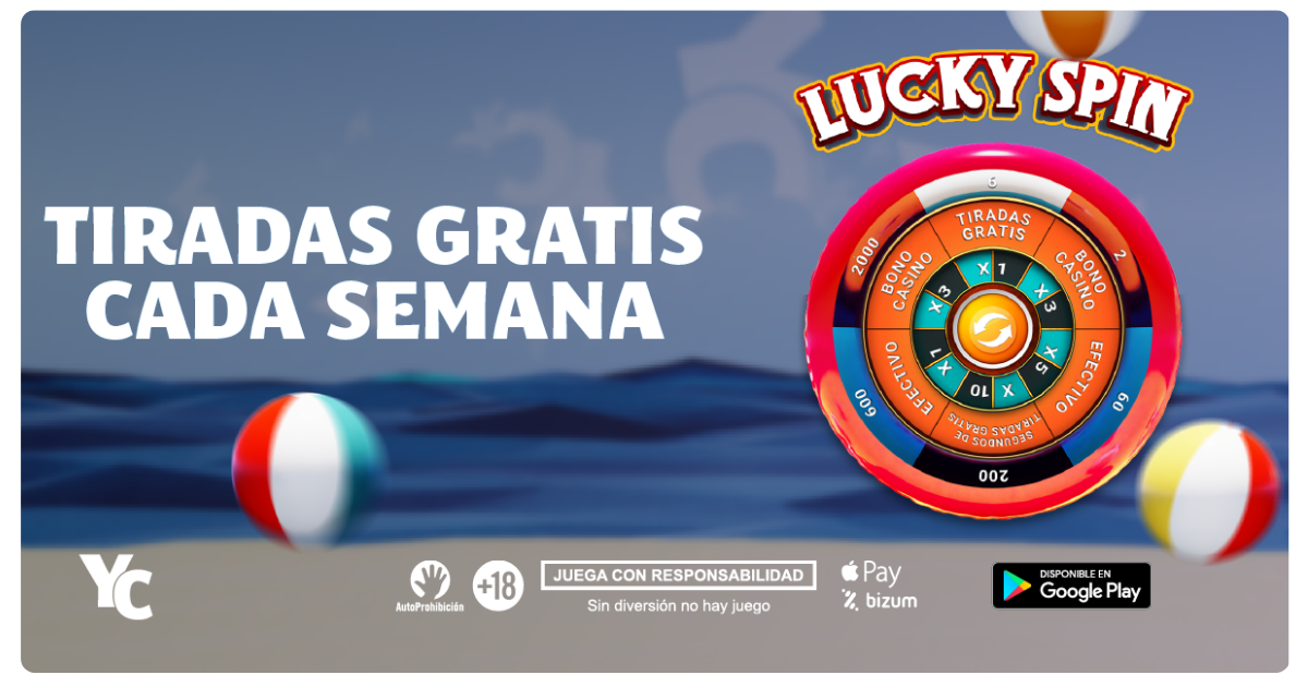 La ruleta de premios Lucky Spin de YoCasino