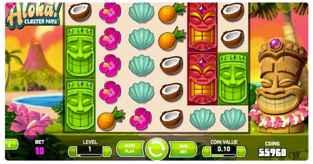 Captura de pantalla de la slot Aloha! Cluster Pays