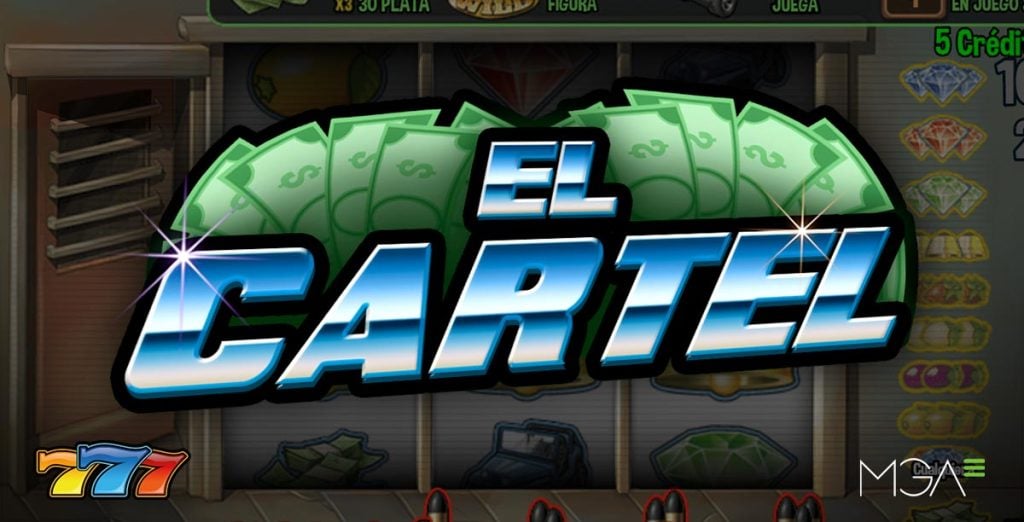 Penutup mesin slot El Cartel, dengan 3 gulungan,