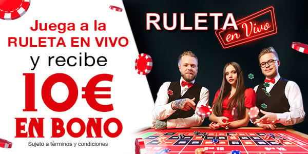 ¡Consigue 10 euros jugando a la Ruleta en vivo de YoCasino!