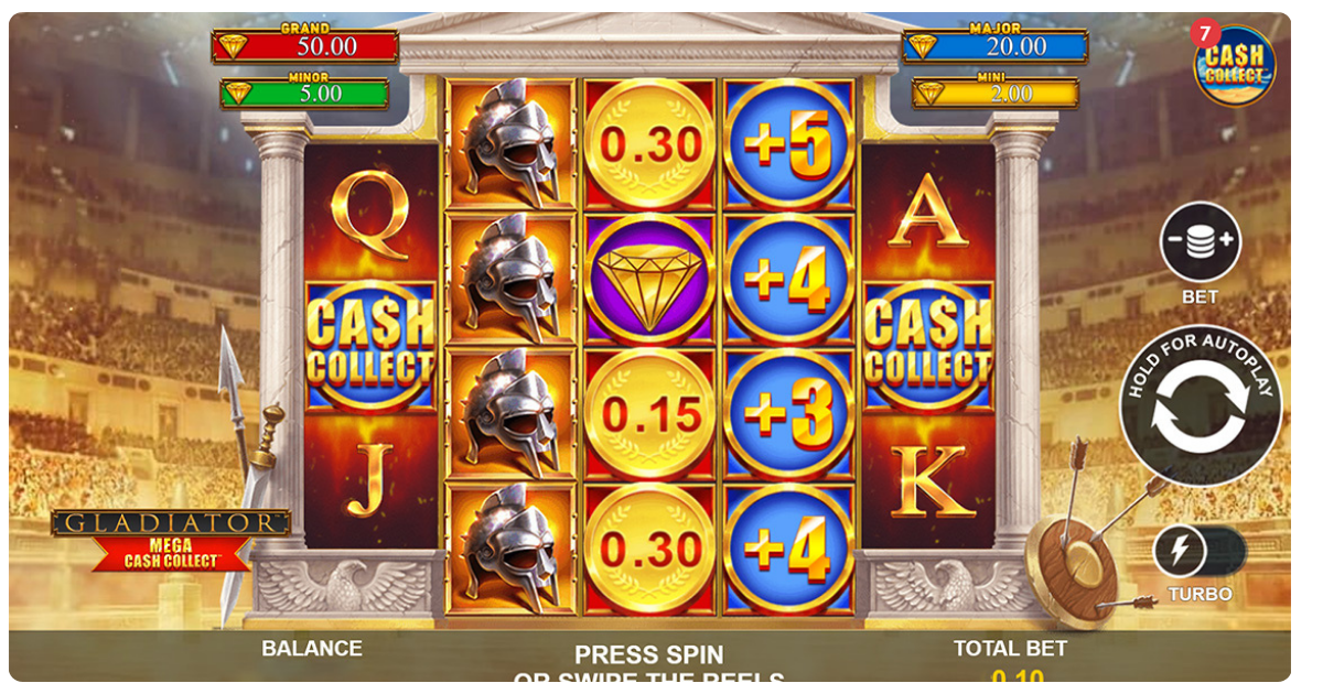 Reseña de la slot: Gladiator Mega Cash Collect