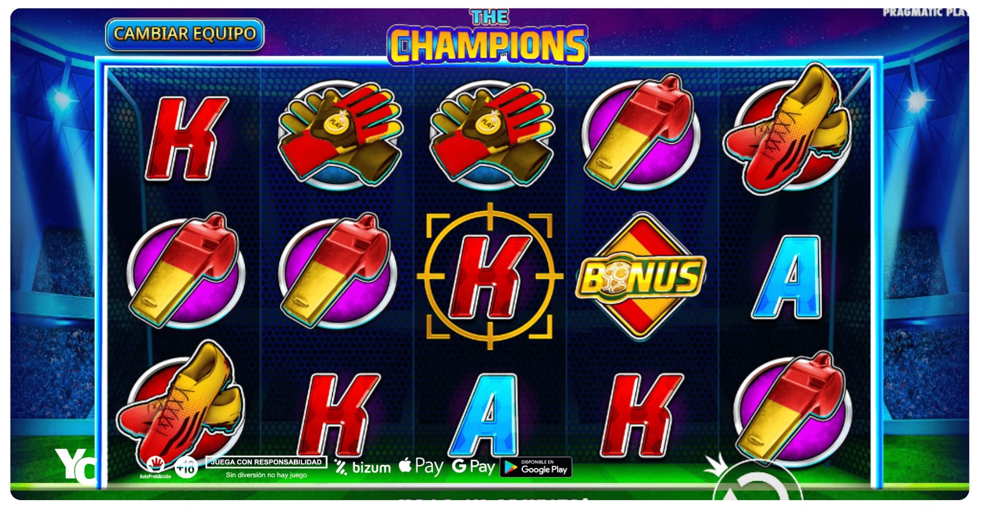 Reseña de la tragaperras: The Champions