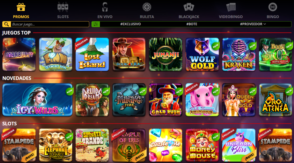 Juegos slots del mejor casino